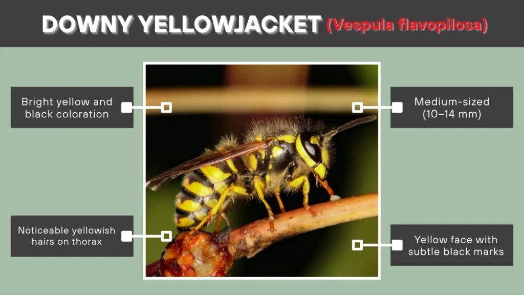 Downy Yellowjacket (Vespula flavopilosa)