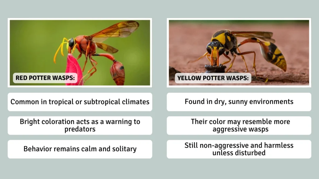 Are Red and Yellow Potter Wasps More Dangerous