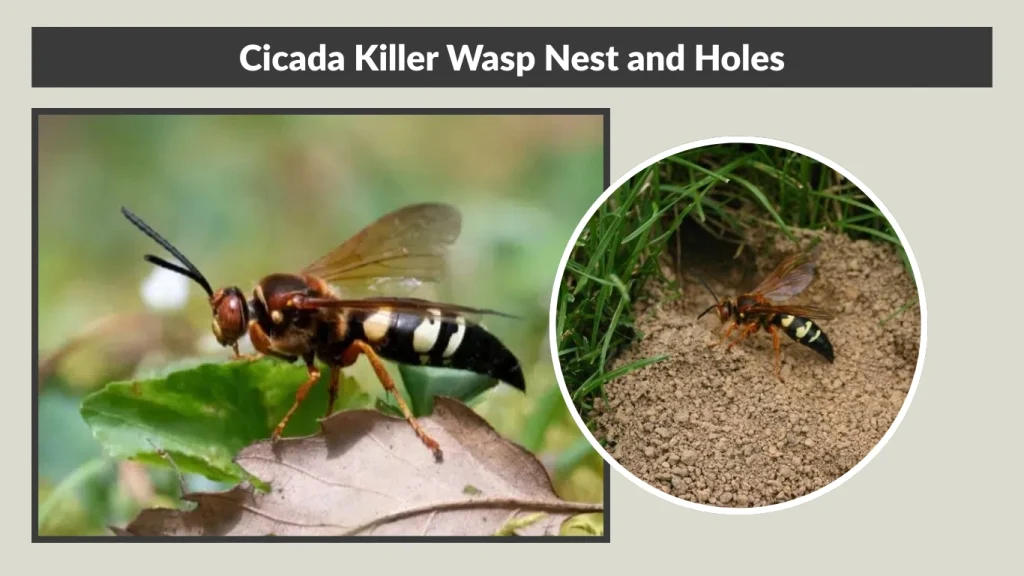 Cicada Killer Wasp Nest and Holes