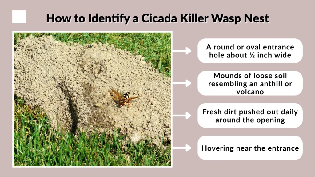 How to Identify a Cicada Killer Wasp Nest