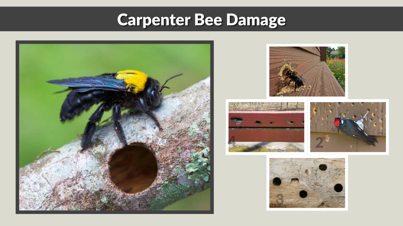 Carpenter Bee Damage  Identification, Causes, Signs, and Risks
