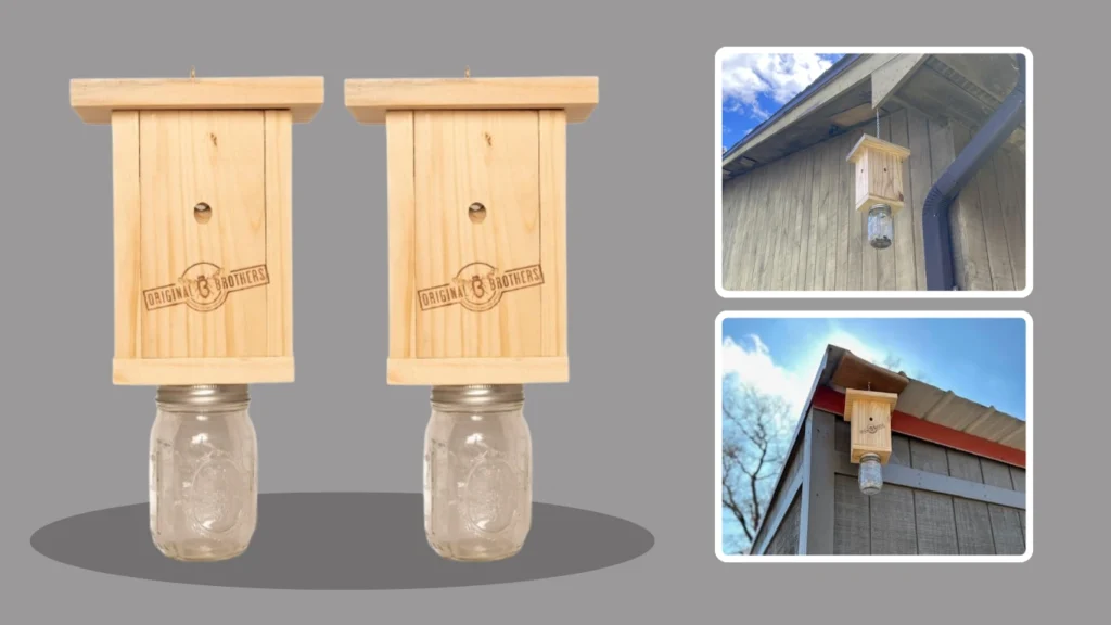 Original B Brothers Carpenter Bee Trap – Classic Wooden Design