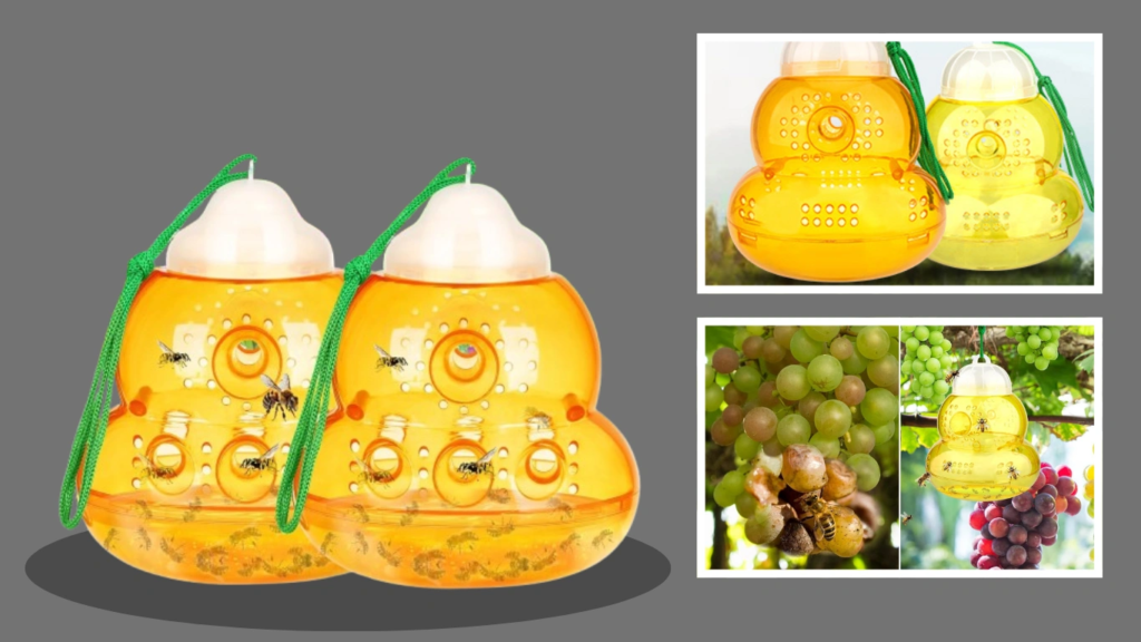 Wasp Trap Outdoor Hanging, Bee Traps Catcher, Effective Outdoor Wasp Killer