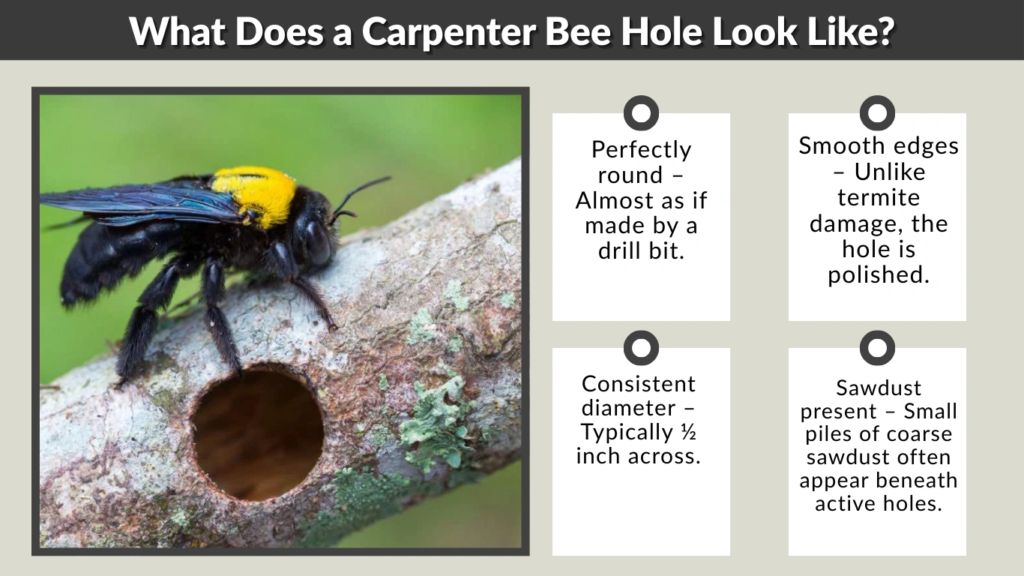 What Does a Carpenter Bee Hole Look Like