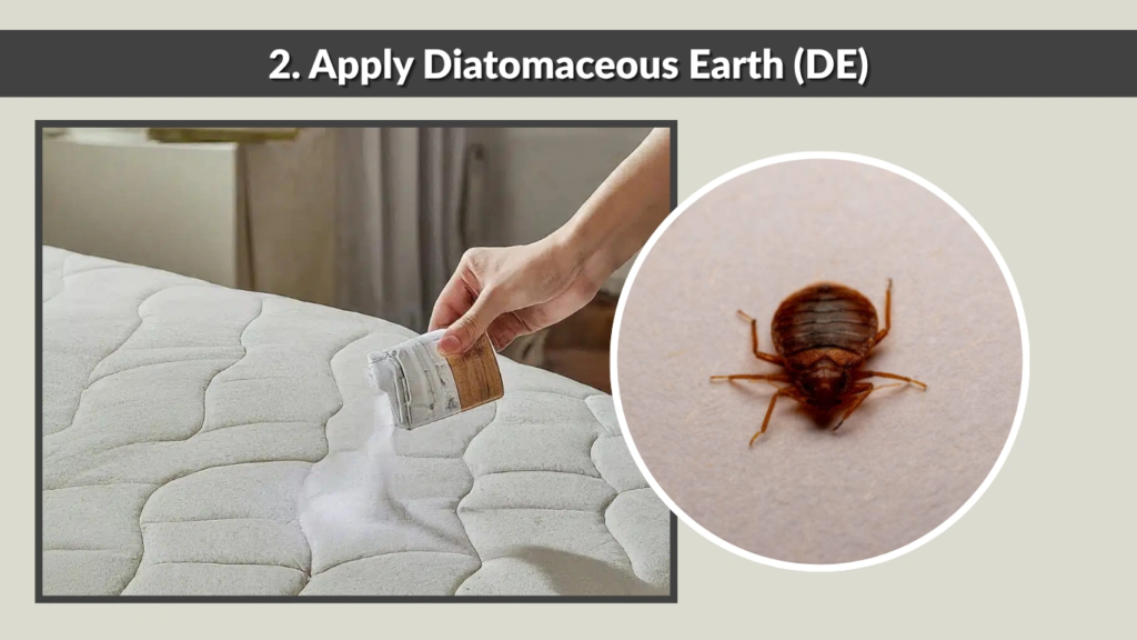 2. Apply Diatomaceous Earth (DE)