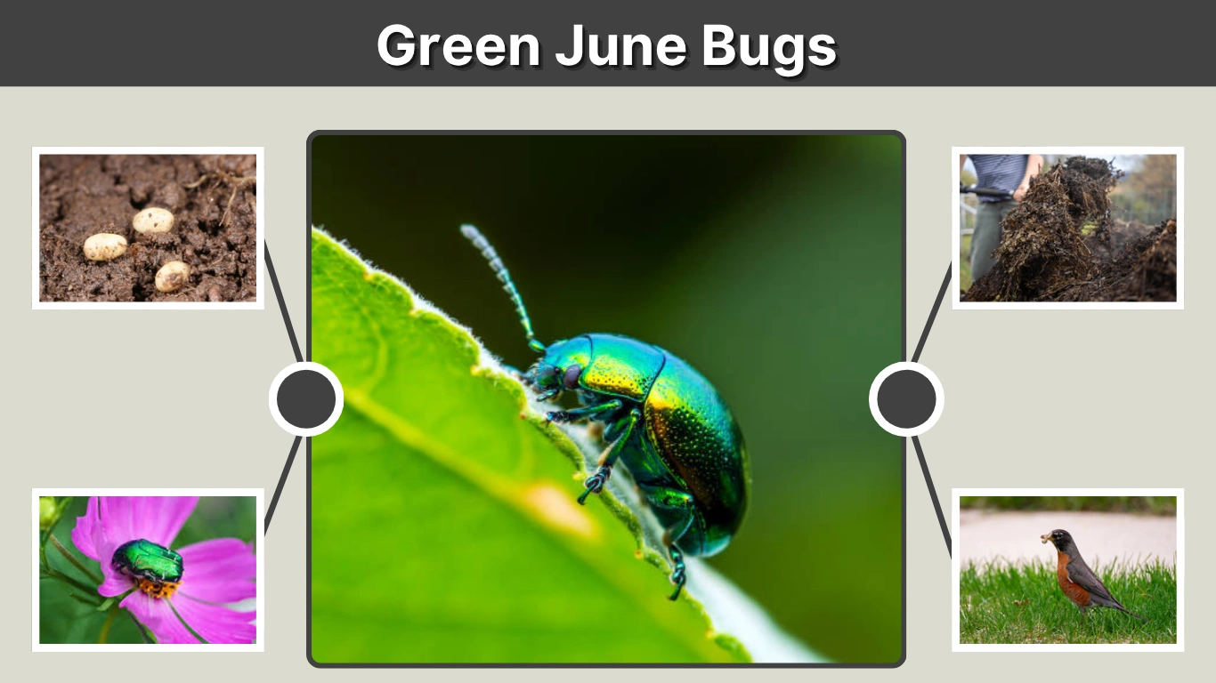 Green June Bugs Identification, Behavior, and Control Guide