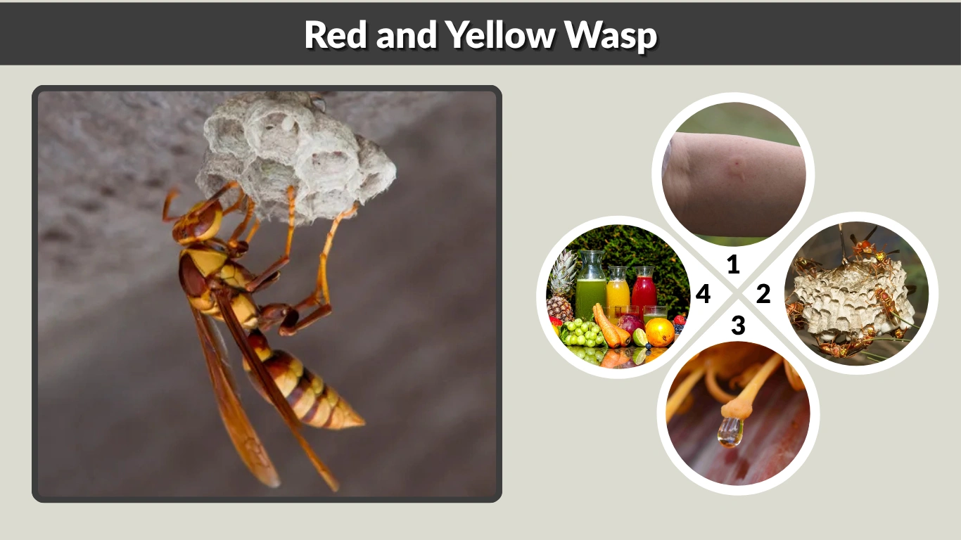 Red and Yellow Wasp Identification Behavior, Habitat, and Sting Guide