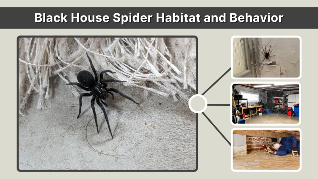Black House Spider Habitat and Behavior