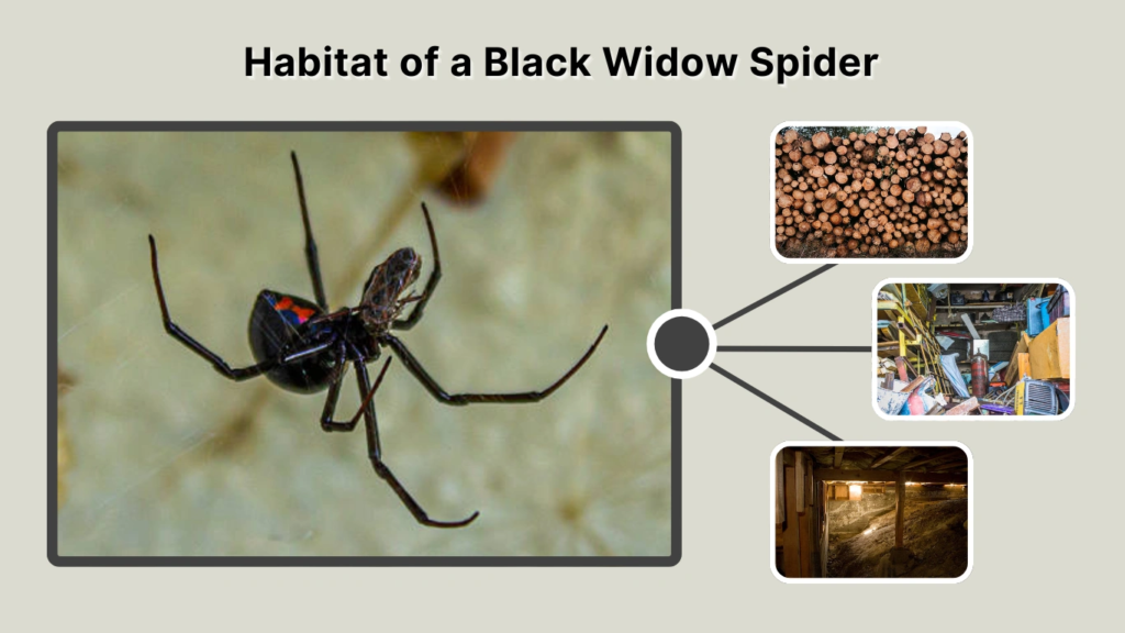Habitat of a Black Widow Spider