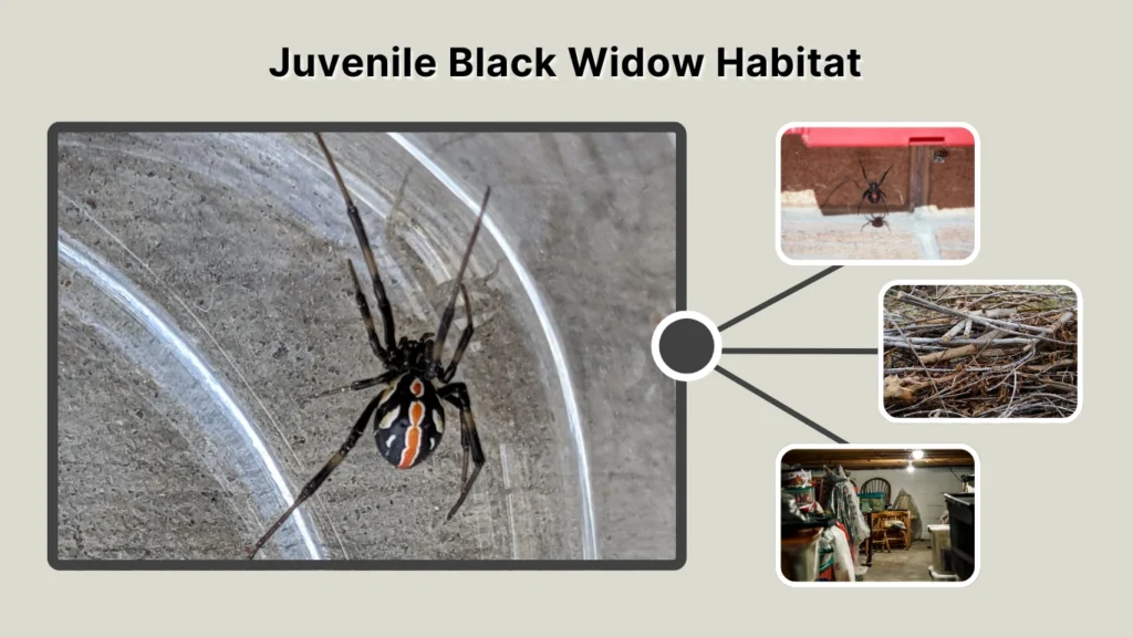 Juvenile Black Widow Habitat