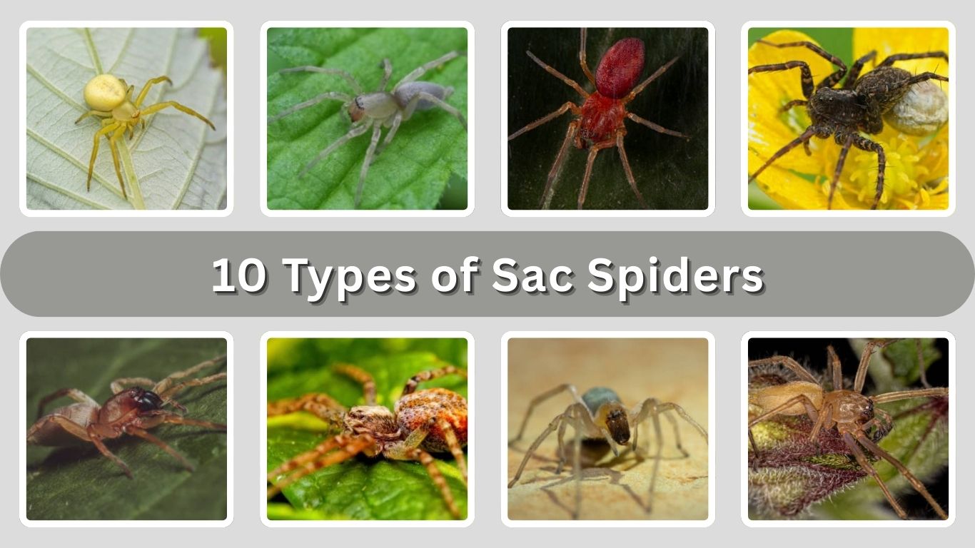 10 Types of Sac Spiders: Species size, color, Habitat, Pictures