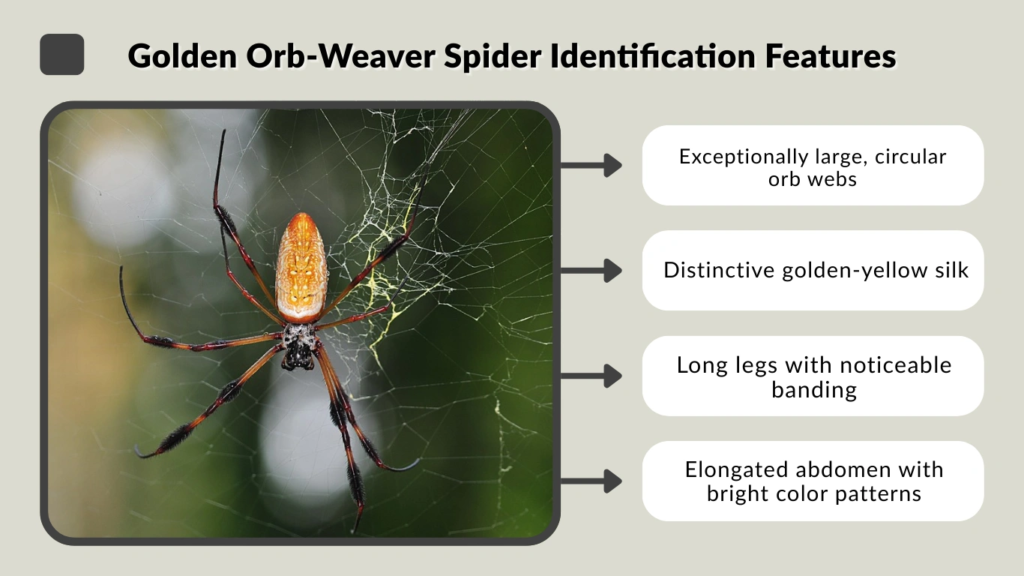 Golden Orb-Weaver Spider Identification Features