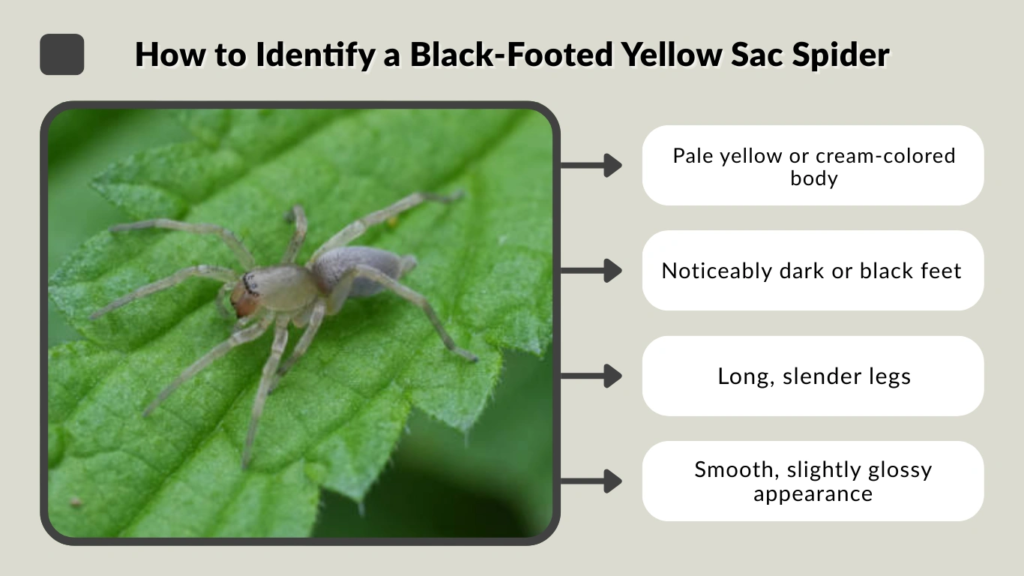How to Identify a Black-Footed Yellow Sac Spider
