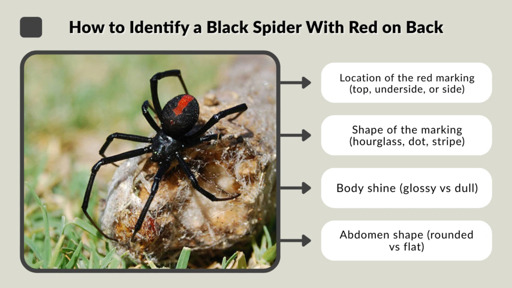 How to Identify a Black Spider With Red on Back