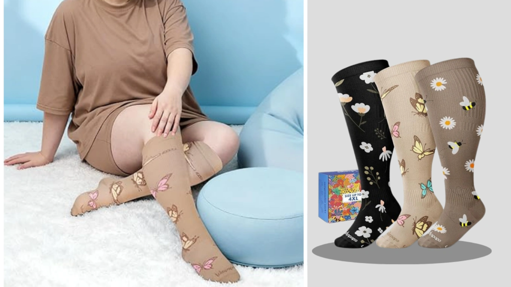 Lalapapa Wide Compression Socks for Women