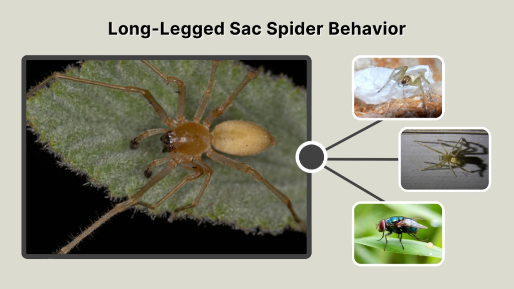 Long-Legged Sac Spider Behavior