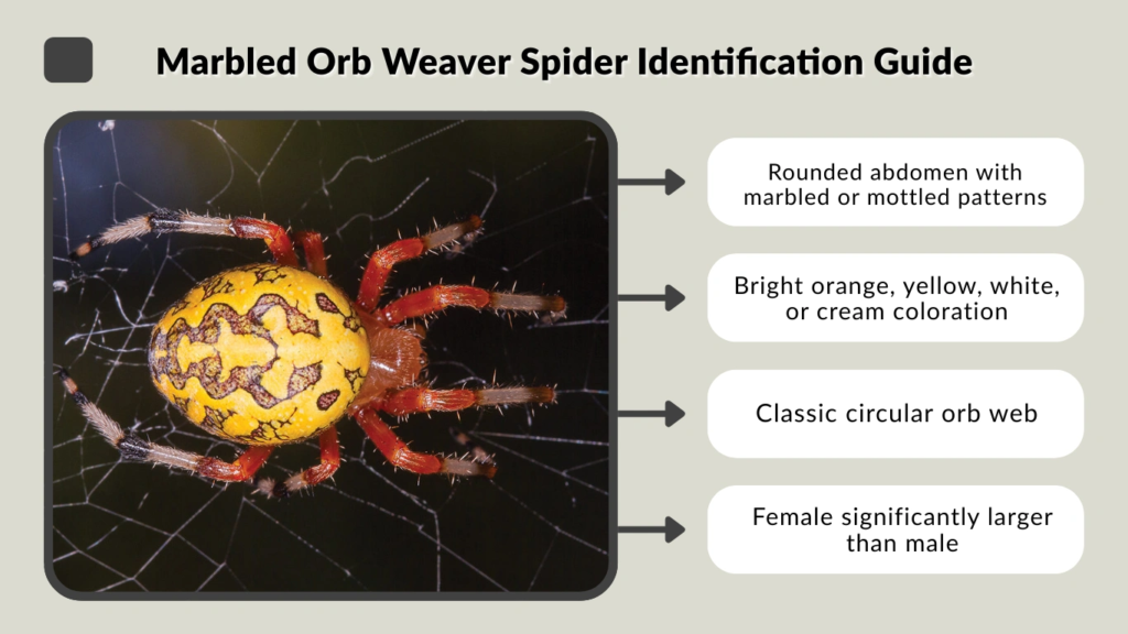Marbled Orb Weaver Spider Identification Guide