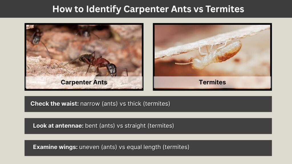 How to Identify Carpenter Ants vs Termites
