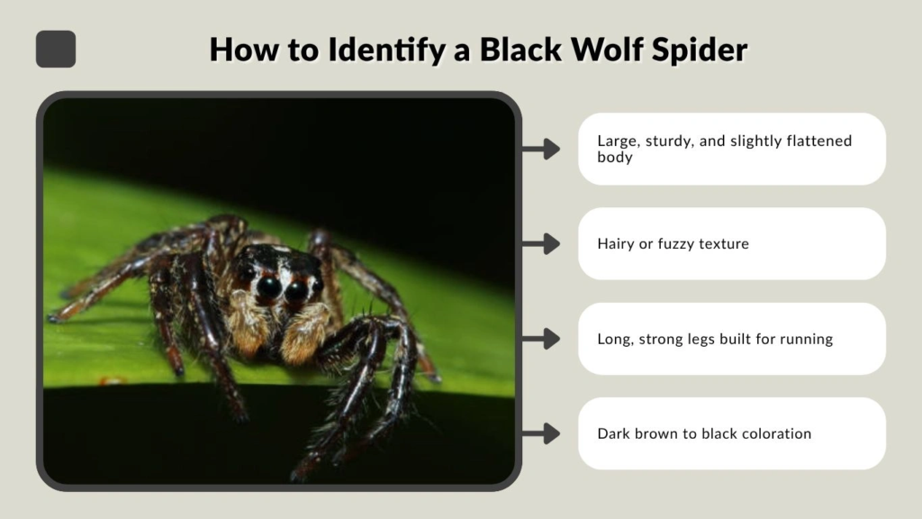 How to Identify a Black Wolf Spider