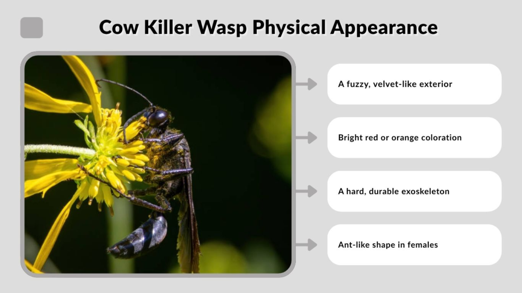 Cow Killer Wasp Physical Appearance and Identification