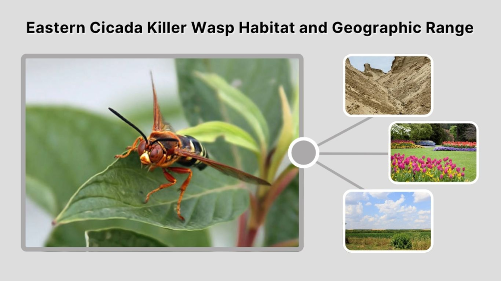 Eastern Cicada Killer Wasp Habitat and Geographic Range