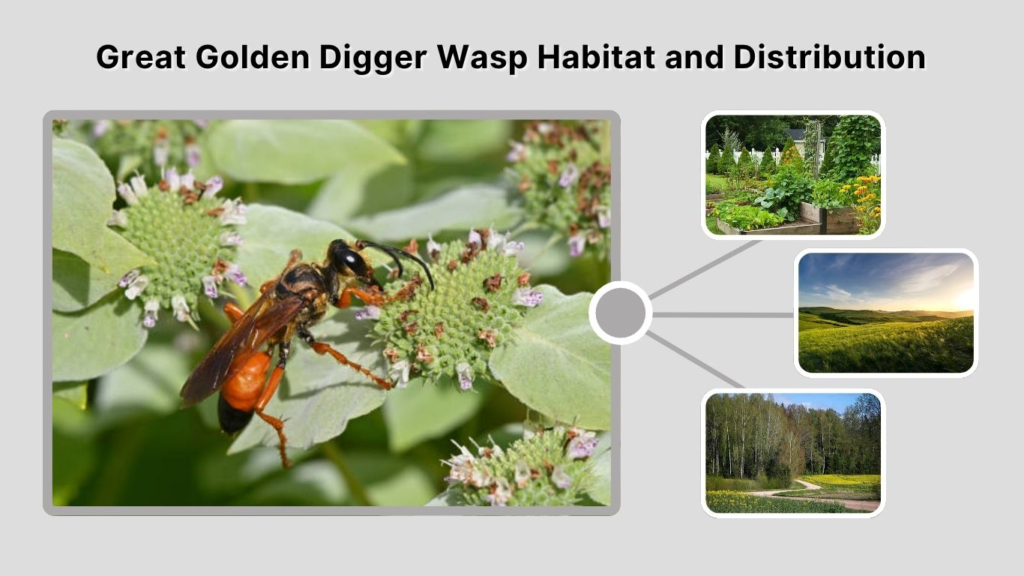 Great Golden Digger Wasp Habitat and Distribution