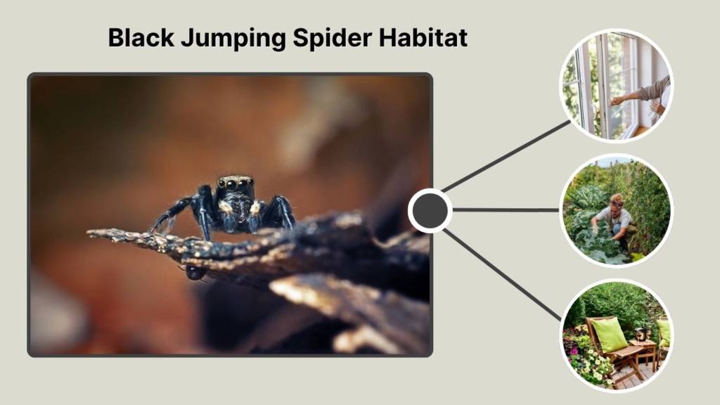 Black Jumping Spider Habitat