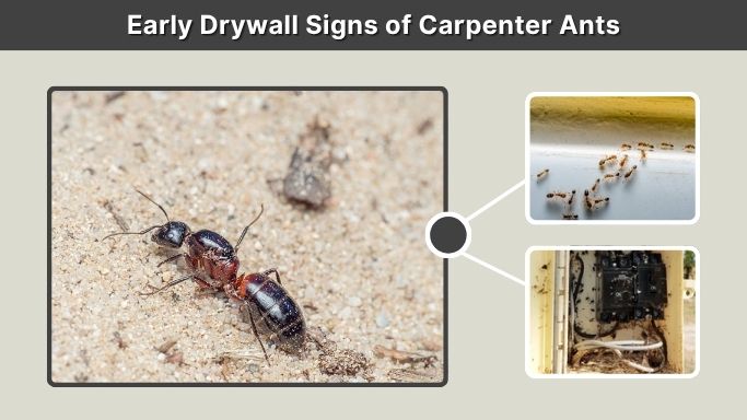 Early Drywall Signs of Carpenter Ants