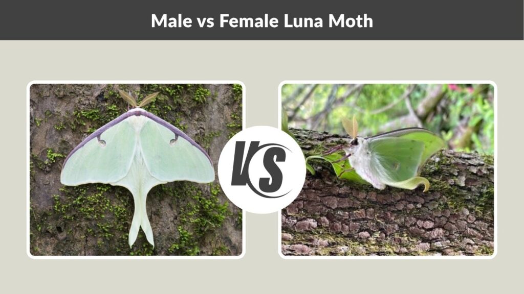 Male vs Female Luna Moth