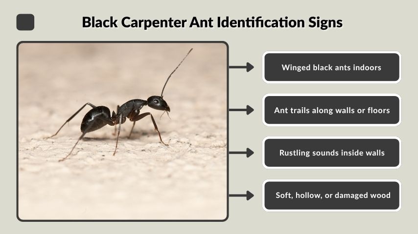 Black Carpenter Ant Identification Signs