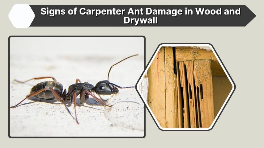 Signs of Carpenter Ant Damage in Wood and Drywall