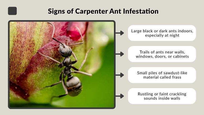Signs of Carpenter Ant Infestation