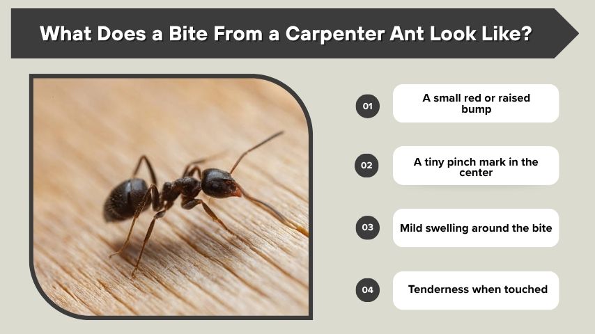 What Does a Bite From a Carpenter Ant Look Like?