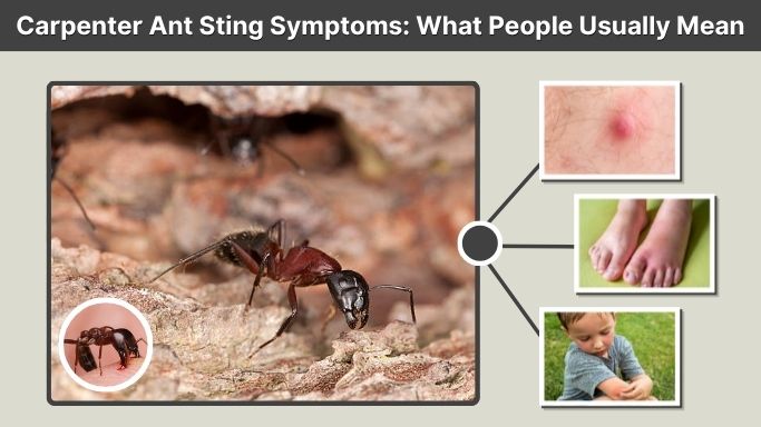 Carpenter Ant Sting Symptoms: What People Usually Mean