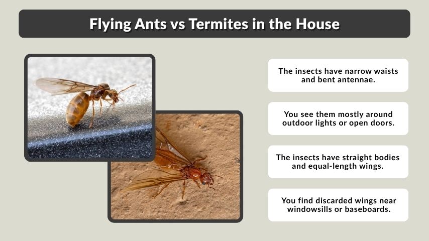 Flying Ants vs Termites in the House