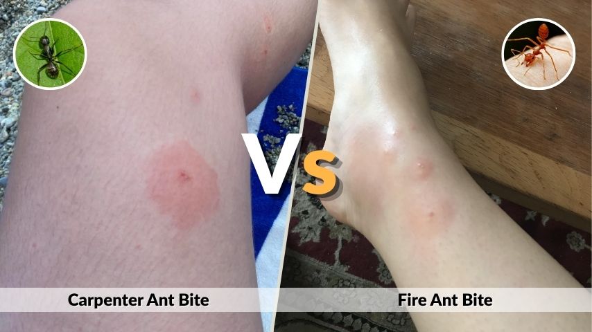 Carpenter Ant Bite vs Fire Ant Bite
