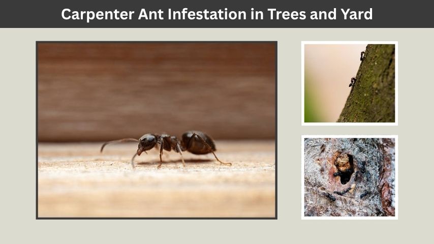 Carpenter Ant Infestation in Trees and Yard