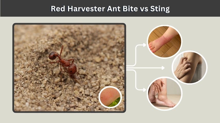 Red Harvester Ant Bite vs Sting