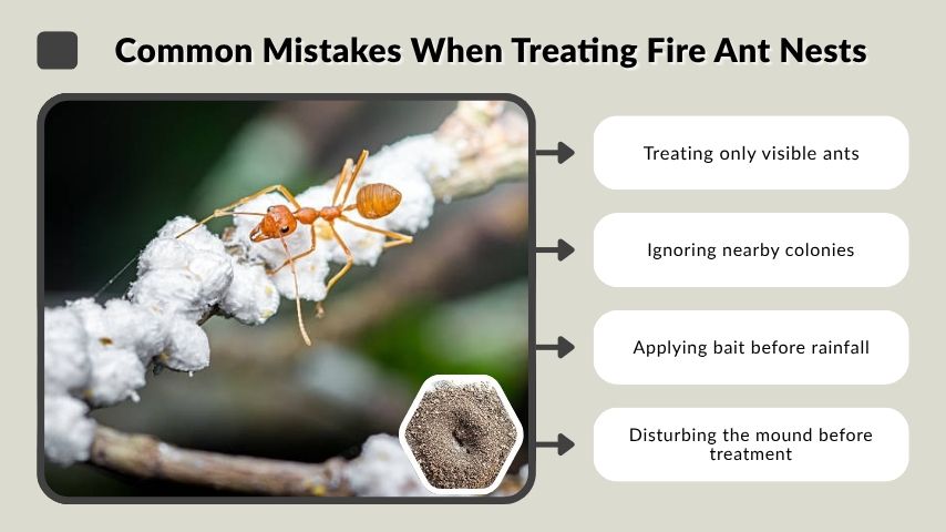 Common Mistakes When Treating Fire Ant Nests