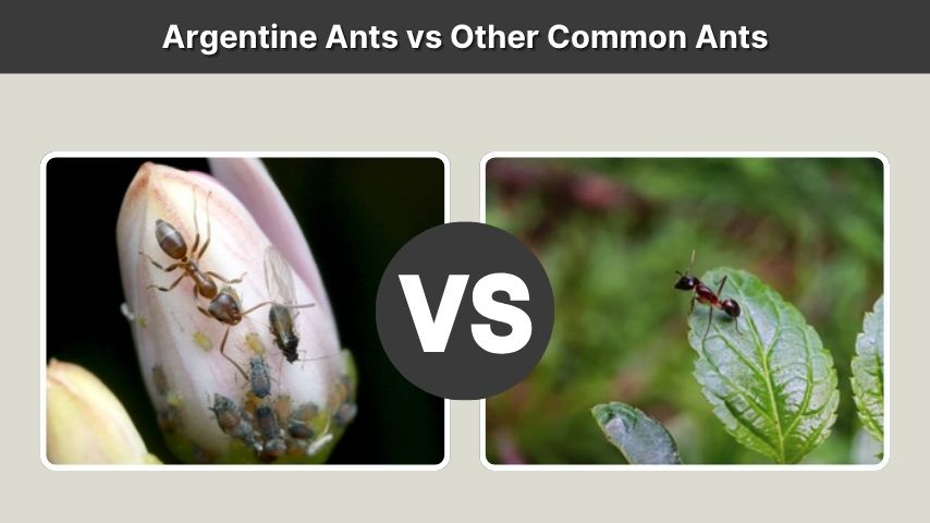 Argentine Ants vs Other Common Ants