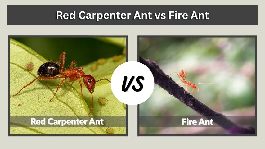 Red Carpenter Ant vs Fire Ant