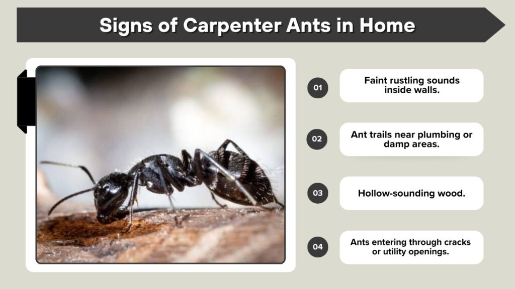 Signs of Carpenter Ants in Home