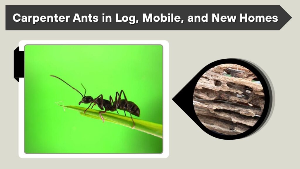 Carpenter Ants in Log, Mobile, and New Homes
