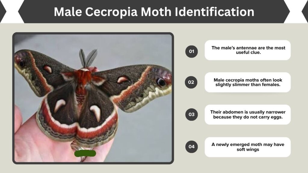 Male Cecropia Moth Identification