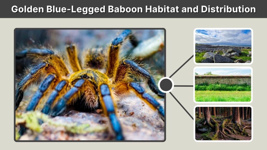 Golden Blue-Legged Baboon Habitat and Distribution