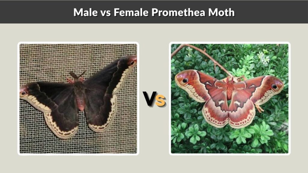 Male vs Female Promethea Moth