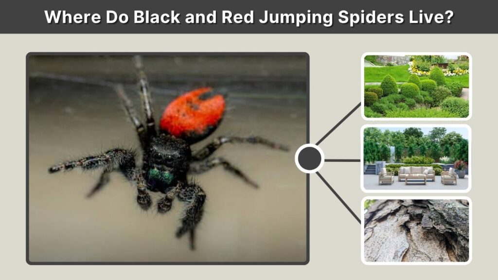 Where Do Black and Red Jumping Spiders Live?