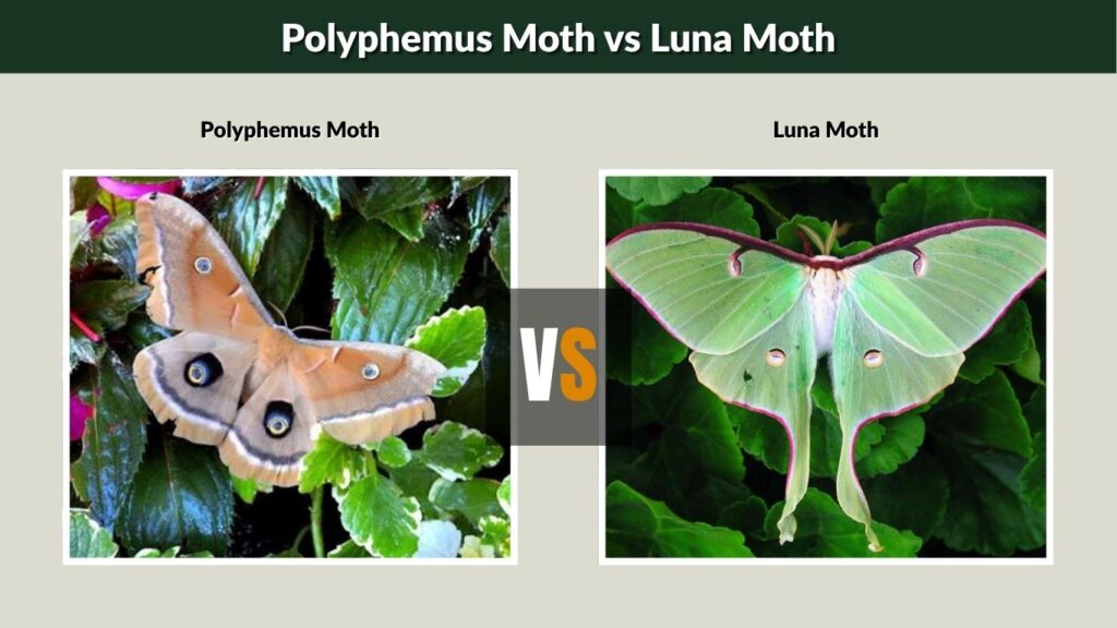 Polyphemus Moth vs Luna Moth