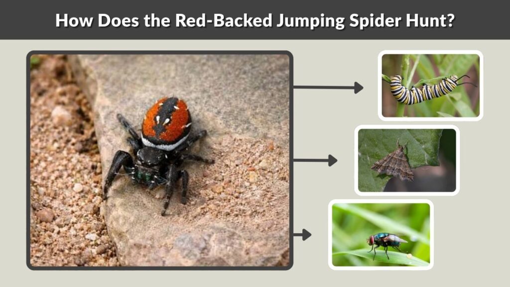 How Does the Red-Backed Jumping Spider Hunt?
