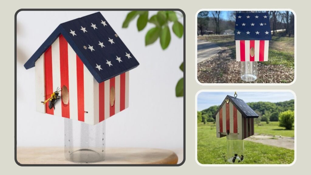 Best Bee Trap Flag Cabin Carpenter Bee Trap